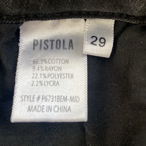 Pistola black denim stretch skinny jeans 29 x 26 inseam jeggings jean leggings - Picture 10 of 13